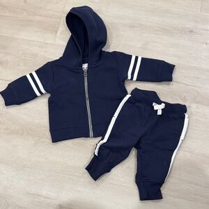 Hanna Andersson Navy Blue Kids Jogger Set